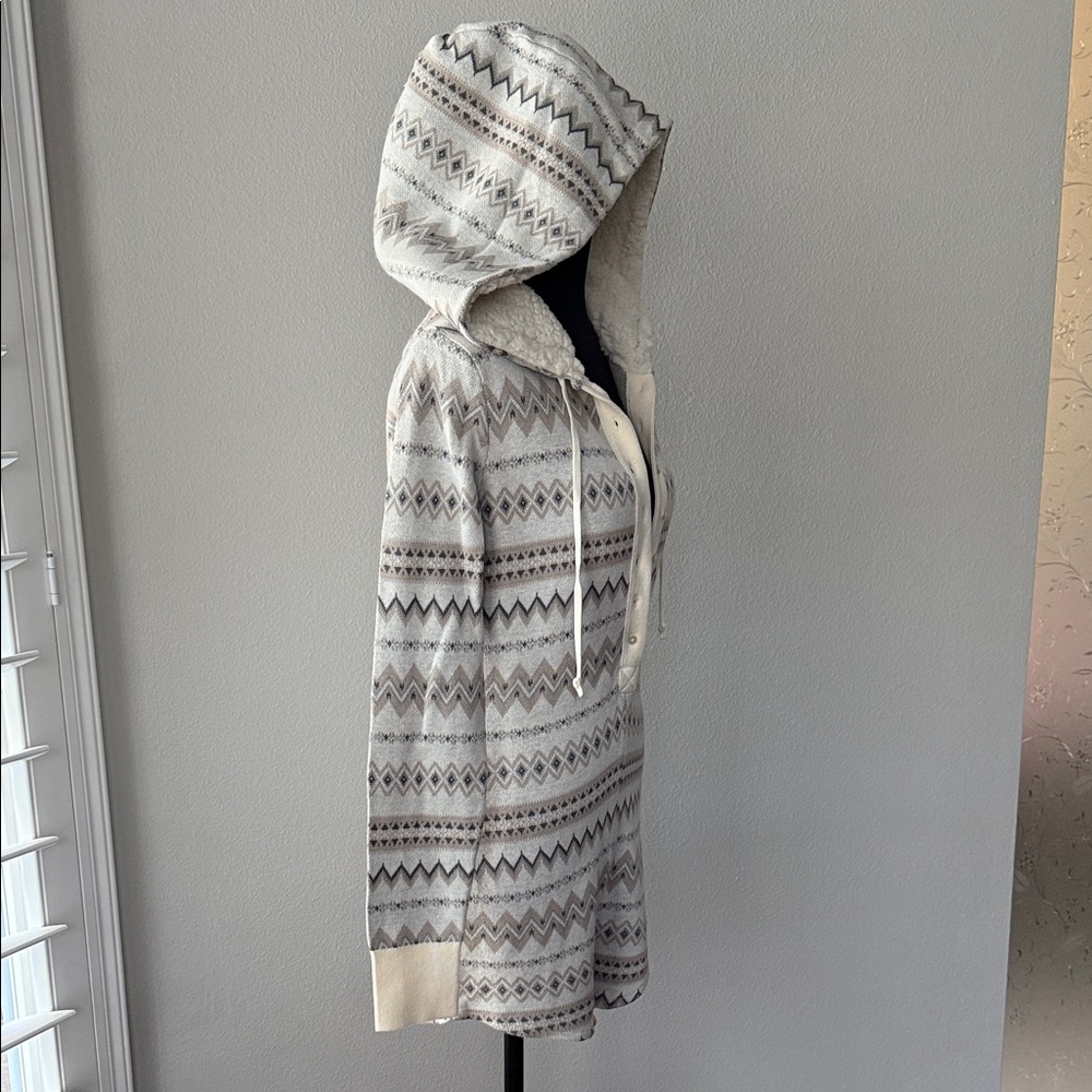 Abercrombie & Fitch Cream Patterned Pajama jumpsuit - Picture 8 of 11